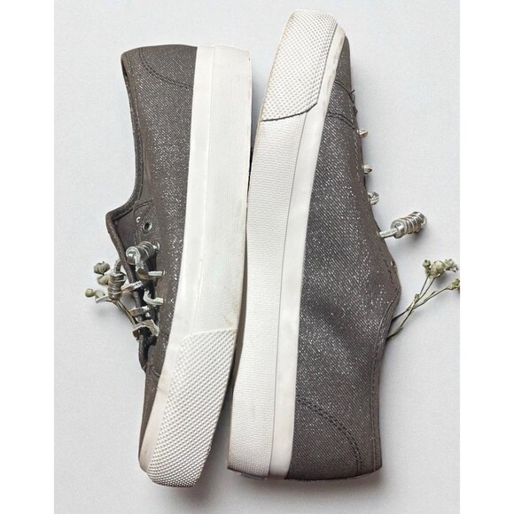 Sperry Top-Sider Shoes Women’s 9.5 Gray Canvas Slip On Sneakers Comfort Casual - Picture 4 of 9